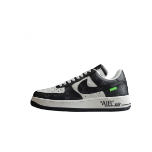 louis Vuitton + Nike Air Force 1 Black/White