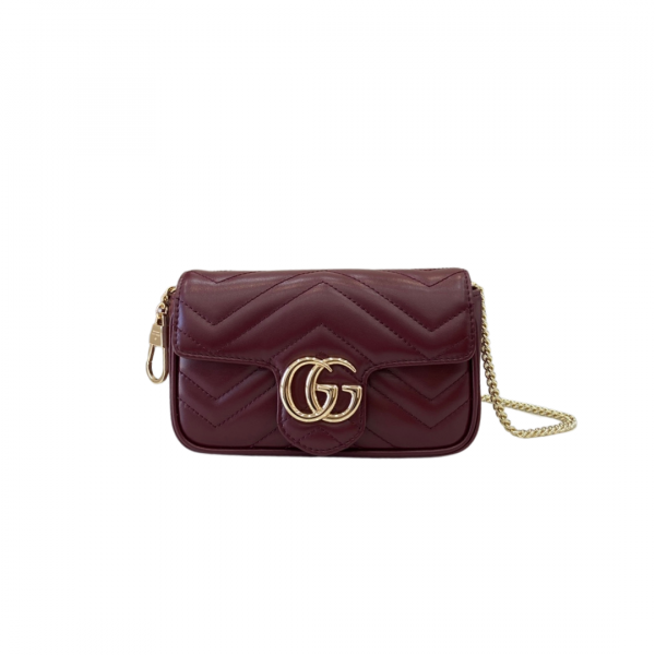 Gucci Marmont Shoulder Bag Mini Maroon