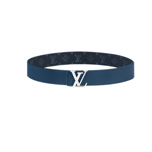 Alternative view of LV Initiales Blue Reversible Belt 006