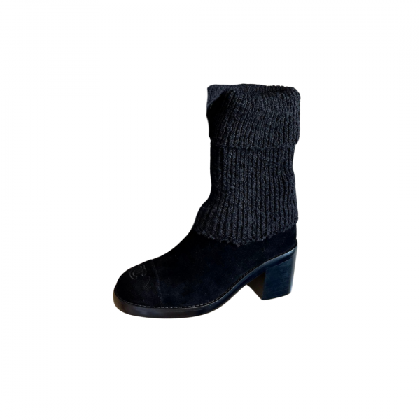 Chanel Black Suede