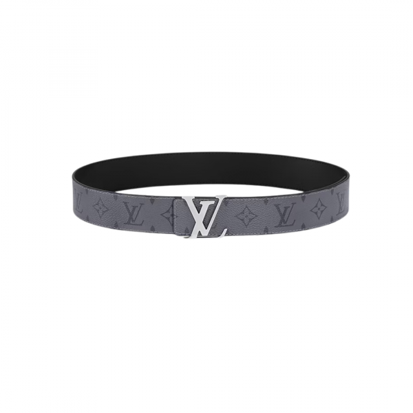 LV Initiales Reversible Belt Black/Silver