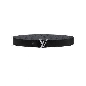 Alternative view of LV Initiales Reversible Belt Black/Silver
