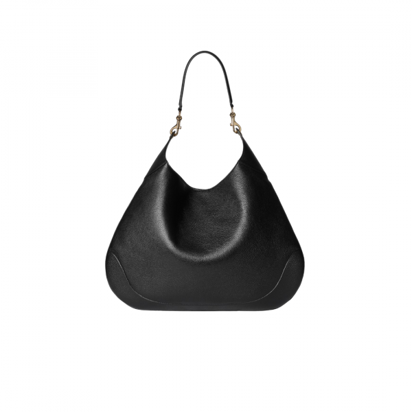 Gucci B Shoulder Bag Black Leather
