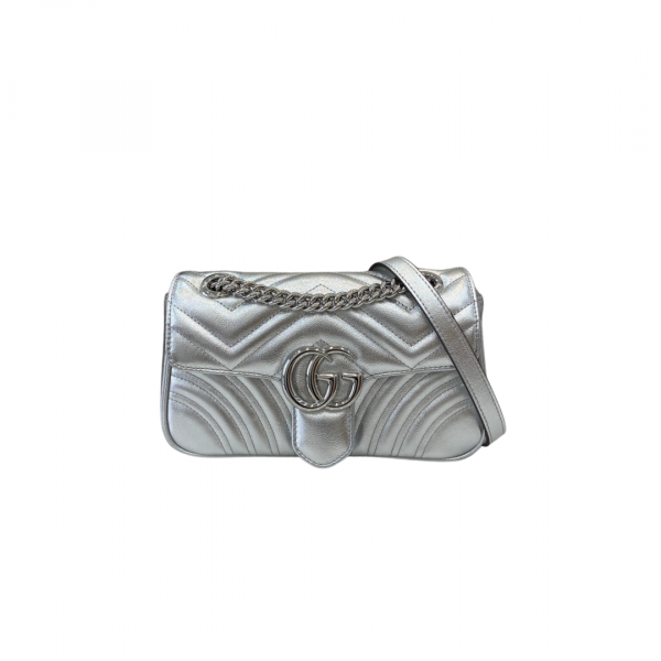 Gucci Marmont Purse Silver