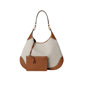 Alternative view of Gucci B Shoulder Bag White/Brown Canvas