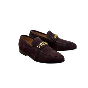 Alternative view of Gucci Brown Suede Chain Loafer
