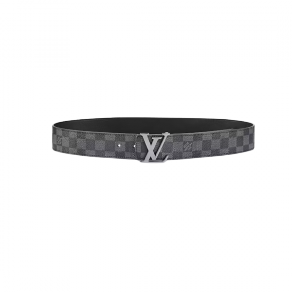 Louis Vuitton Monogram Eclipse Mens Belt Black/Silver