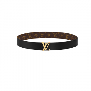 Alternative view of LV Initiales Reversible Belt Brown/Gold