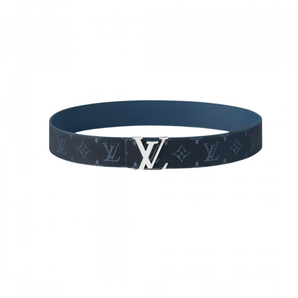 LV Initiales Blue Reversible Belt 006