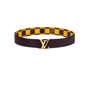 Alternative view of LV Brown/Yellow Initiales Reversible Belt
