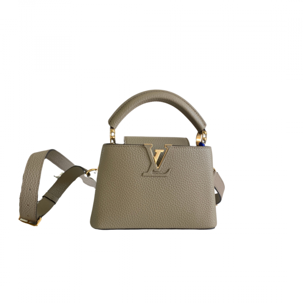 Louis Vuitton Capucines MM Handle Bag Taupe