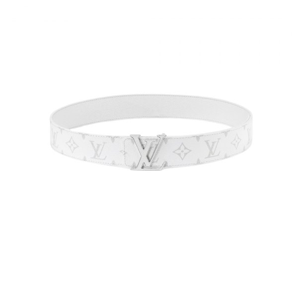 LV Initiales White/Silver Reversible Belt