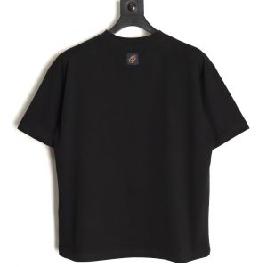 Louis Vuitton Short-sleeved T-shirt With Flying Letter Print and Chain Black - Image 2