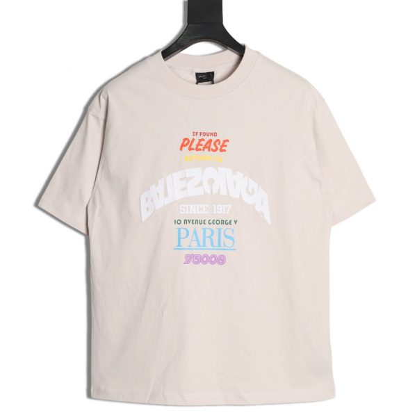 Balenciaga embroidered letter short-sleeved T-shirt