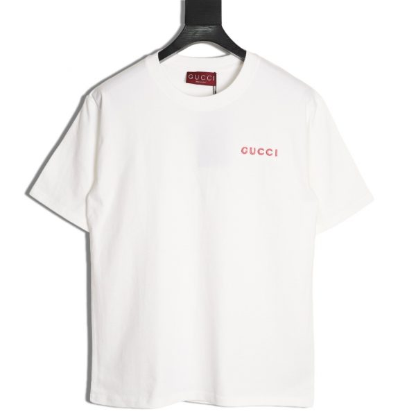 Gucci with small embroidered logo, short sleeves T-shirt