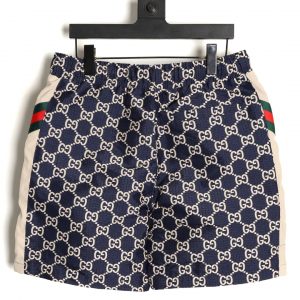 Gucci Blue Shorts with Elastic Waist and Adjustable Drawstring - Image 2