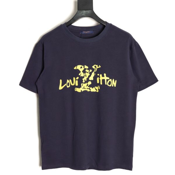 Louis Vuitton yellow logo short-sleeved T-shirt
