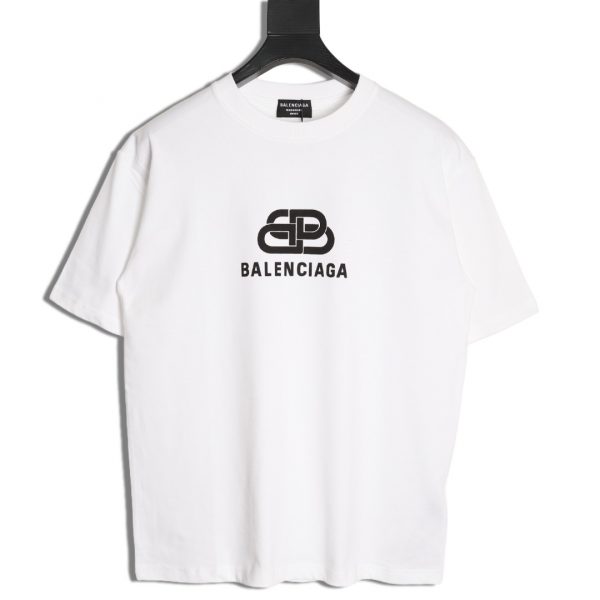 Balenciaga White Classic Short-Sleeved T-Shirt with Padlock Print