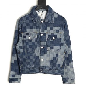 Louis Vuitton Mosaic Camouflage Print Denim Jacket