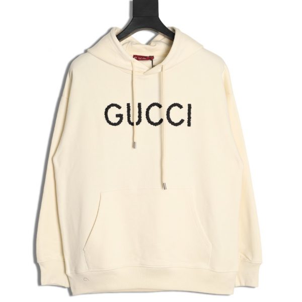 Gucci embroidered lettering hoodie