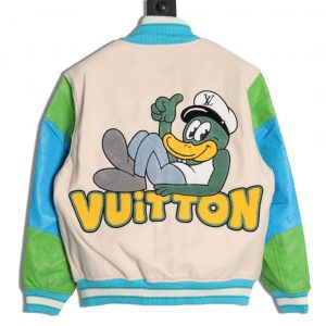 Alternative view of Louis Vuitton Baseball Jacket with Embroidered Sleeves and Antique Floral Print