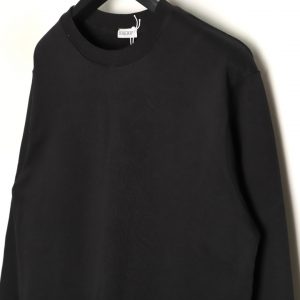 Alternative view of Burberry Crew Neck Sweatshirt with Plaid Letter Embroidery and Patch Label Black