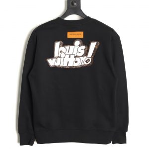 Alternative view of Louis Vuitton Crewneck Sweatshirt with Embroidered Lettering and Leather Label