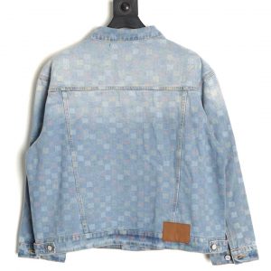 Alternative view of Louis Vuitton Denim Jacket with Small Colorful Check Print