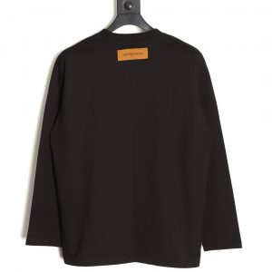 Alternative view of Louis Vuitton Long-sleeved T-shirt with Gradient Embroidered oothbrush Logo Black