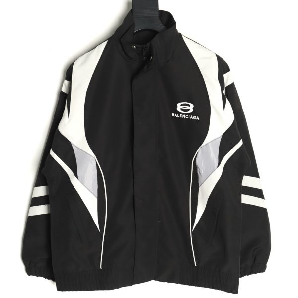 Balenciaga Black Catwalk-Style Spliced ​​Sport Jacket