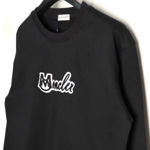Alternative view of Moncler Black Patch Letter Crew Neck Sweatshirt