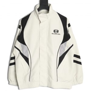 Balenciaga White Catwalk-Style Spliced ​​Sport Jacket