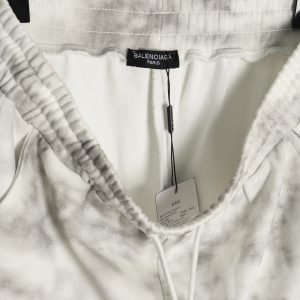 Alternative view of Balenciaga Mud-dyed Washed Trousers With Tail Embroidery in White