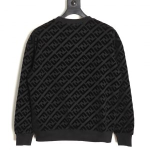 Alternative view of Fendi Black Flocked Crewneck Sweatshirt