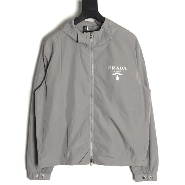 Prada Woven Gabardine with Logo Print