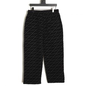 Alternative view of Fendi Black Full Flocking Print Trousers