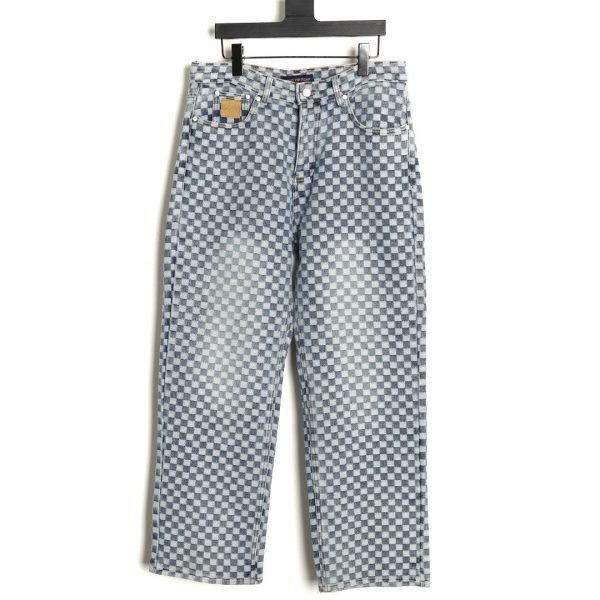 Louis Vuitton Checked Jacquard Jeans