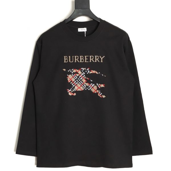 Burberry Plaid War Horse Long Sleeve Black