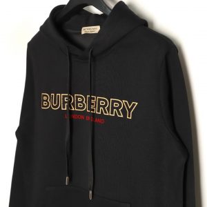 Alternative view of Burberry Towel Patch Letter Hoodie in Black