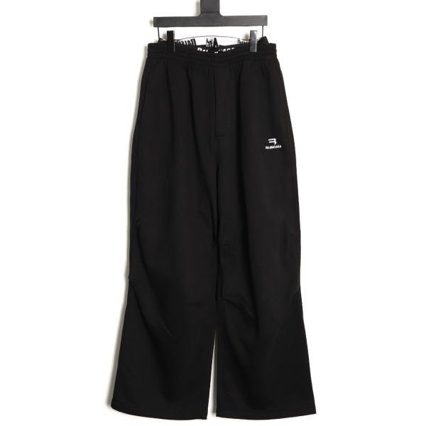 Balenciaga Paris Loose Wide Leg Pants with Double Belt