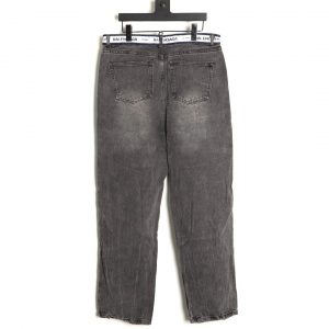 Alternative view of Balenciaga's lettering and tape waistband jeans