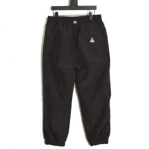 Alternative view of Moncler pants with nylon woven cuffs and silicone logo