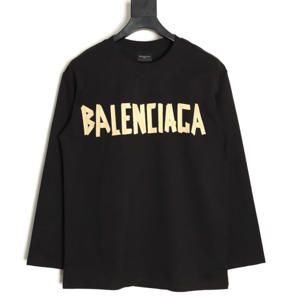 Balenciaga Masking Tape Long Sleeve Black