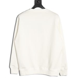 Alternative view of Dior White Crew Neck Sweatshirt with Embroidered Logo