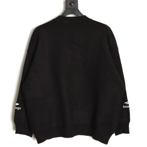 Alternative view of Balenciaga Embroidered Crew Neck Sweater Black