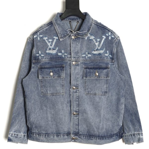 Louis Vuitton Ripped Denim Jacket