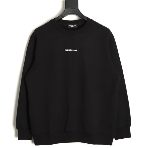 Balenciaga embroidered lettering crewneck sweatshirt Black