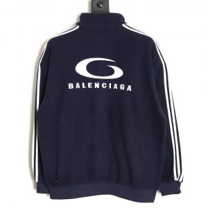 Alternative view of Balenciaga Paris High-Neck Suit Jacket with Embroidery