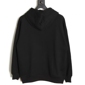 Alternative view of Fendi 3D Mesh Double F Logo Embroidered Hoodie Black