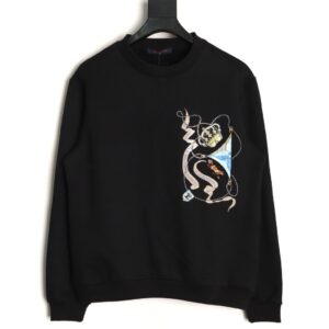 Louis Vuitton Crown Embroidered Crew Neck Sweatshirt